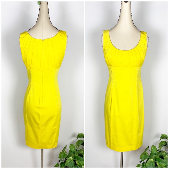 Calvin Klein Dresses & Skirts - Calvin Klein - Yellow Pleated Sheath Dress